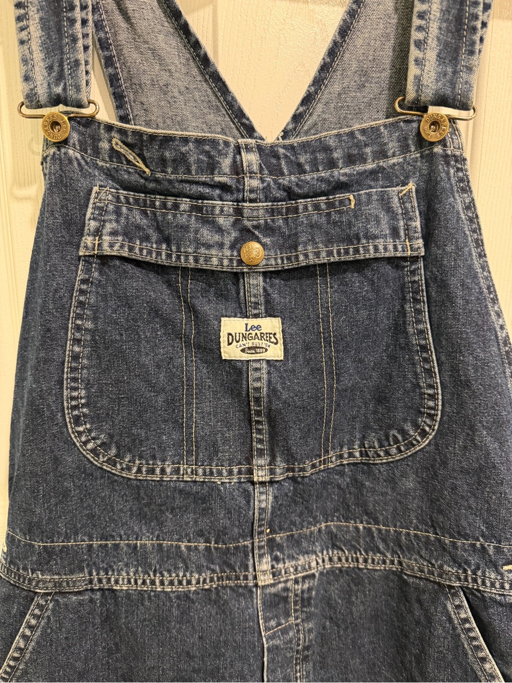 Lee Dungarees Can’t Bust ‘Em Dark Blue Denim Overalls - Picture 2 of 8